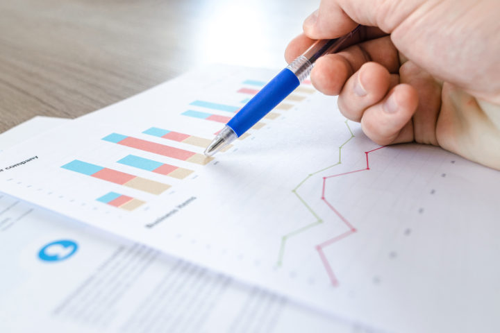 financial manager reviewing information