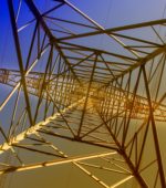 looking up from underneath electric power line