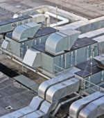 industrial ventilation system on top of building