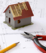 blueprints and pencils