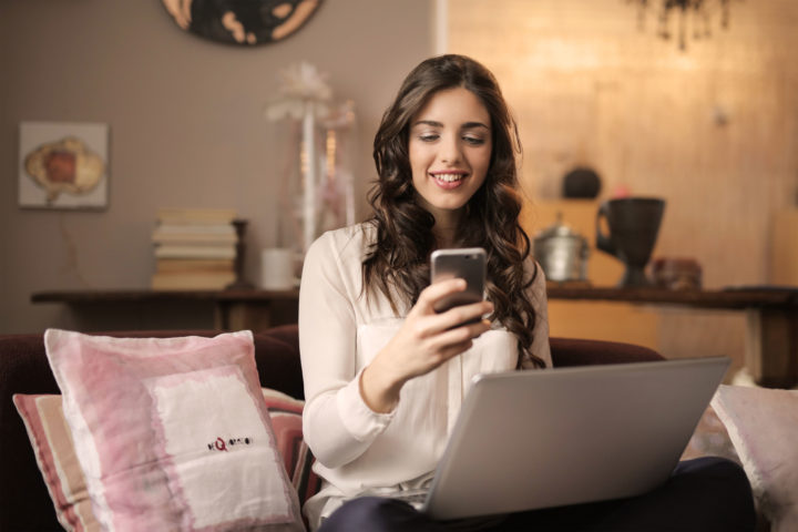 interior designer sharing work on social media