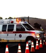 ambulance in coned area