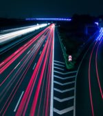 blurred lines of motion on a freeway